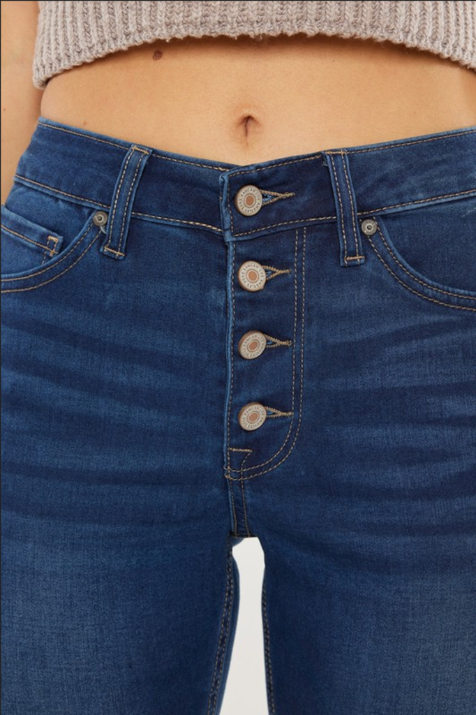 Kancan Petite High Rise Bootcut Jeans