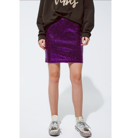 Q2 Purple Sequin Skirt