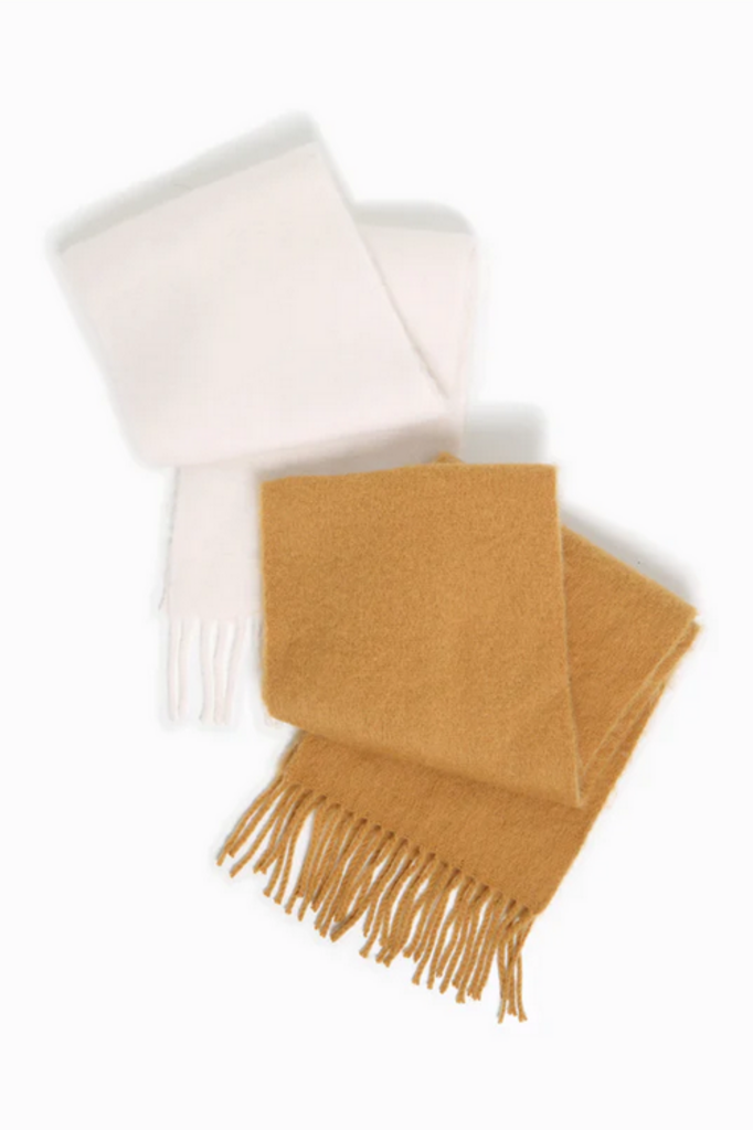 Look By M Solid Color Hem Fringe Grunge Scarf