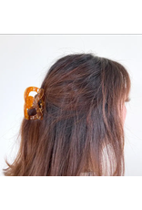Solar Eclipse Hand-Painted Pretzel Snack Hair Claw Clip