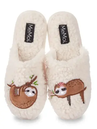 Me Moi Lazy Days Sloth Slippers