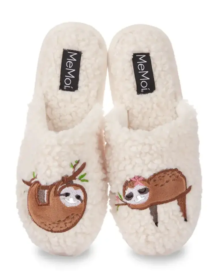 Me Moi Lazy Days Sloth Slippers