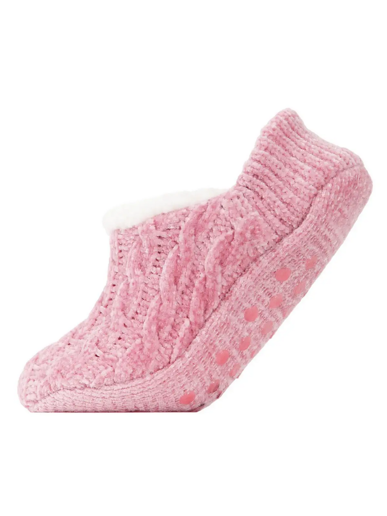 Me Moi Cable Knit Chenille Slipper