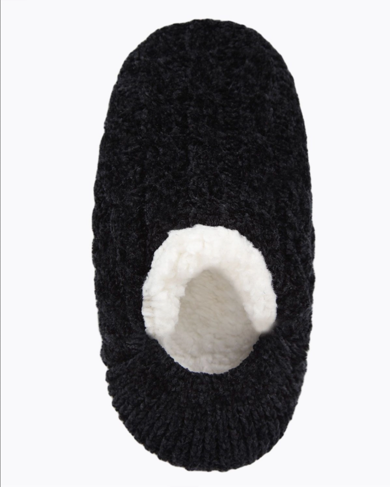 Me Moi Cable Knit Chenille Slipper