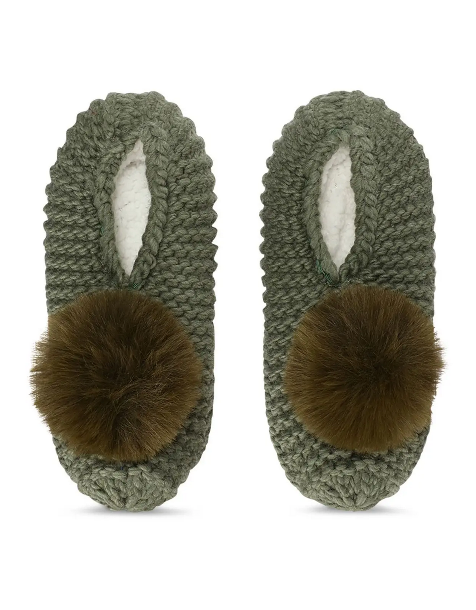 Me Moi Recycled Knit Sherpa Lined Slippers
