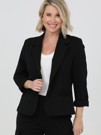 Nostalgia Italian Made Black Classic Blazer ONE SIZE