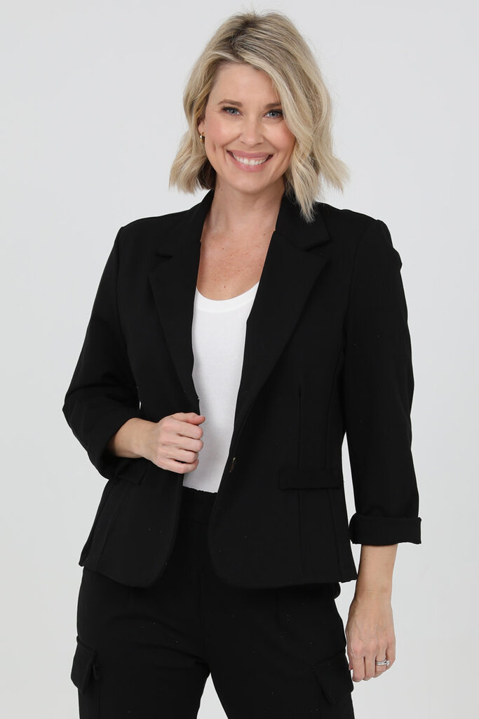 Nostalgia Italian Made Black Classic Blazer ONE SIZE