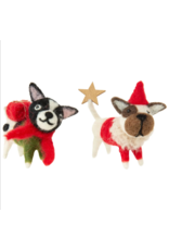 Silver Tree Home & Holiday Felt Christmas Puppy Ornament
