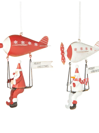 Silver Tree Home & Holiday Flying Machines Ornament