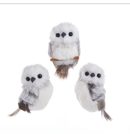 Kurt Adler Gray & White Owl Ornament
