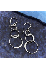 Nina Designs Sterling Silver Three Circle of Life Earrings
