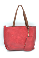 Blue Suede Tote Bag with Additional Shoulder Bag