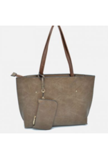 Blue Suede Tote Bag with Additional Shoulder Bag