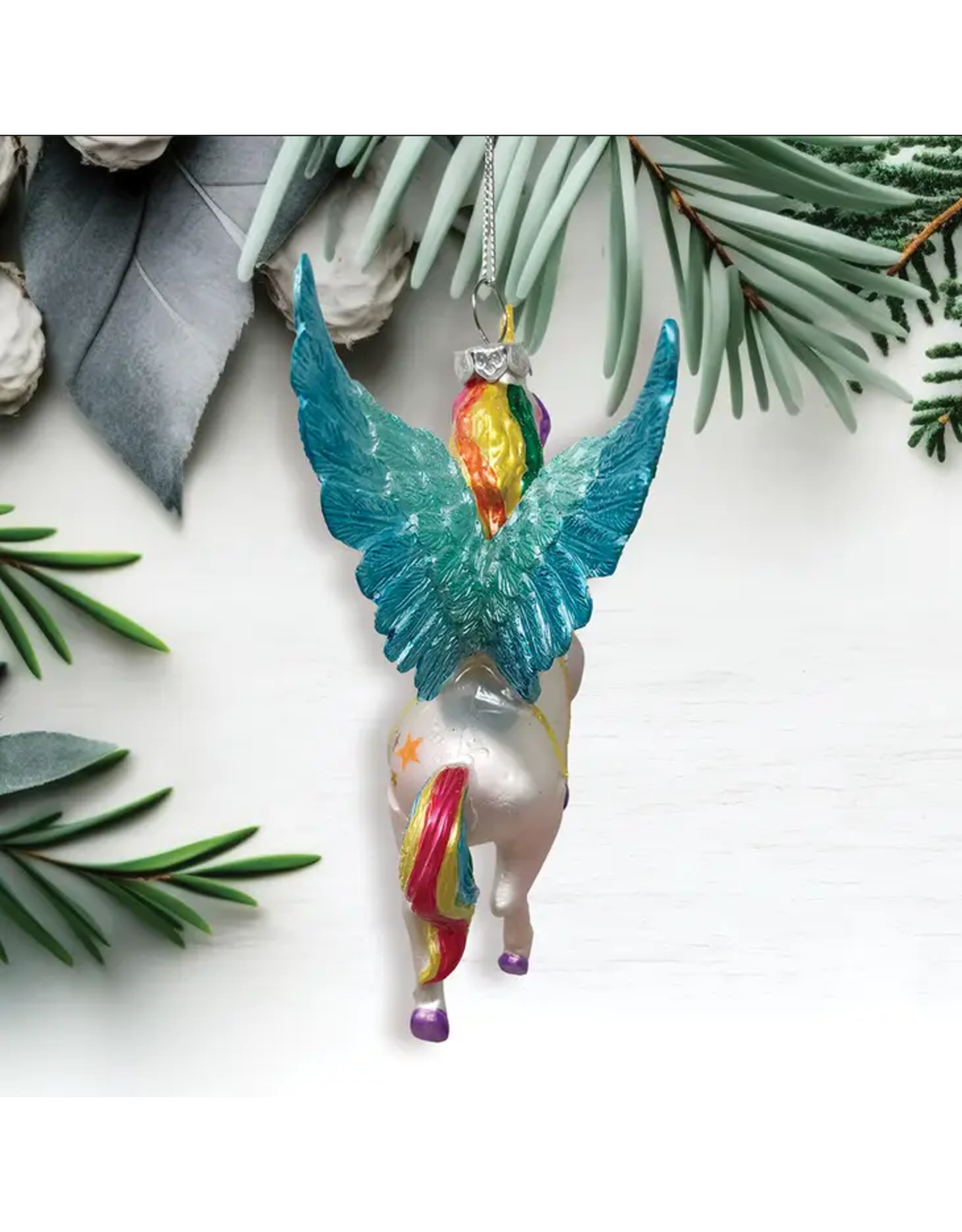 Ornamentally You Unicorn Glass Christmas Ornament