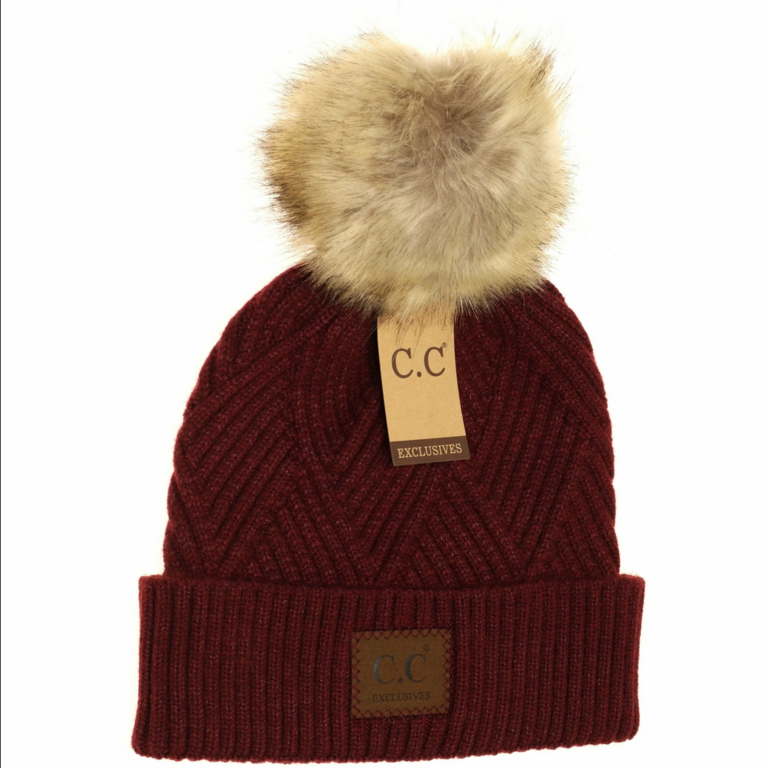 CC CC Knit Pom Pom Beanie
