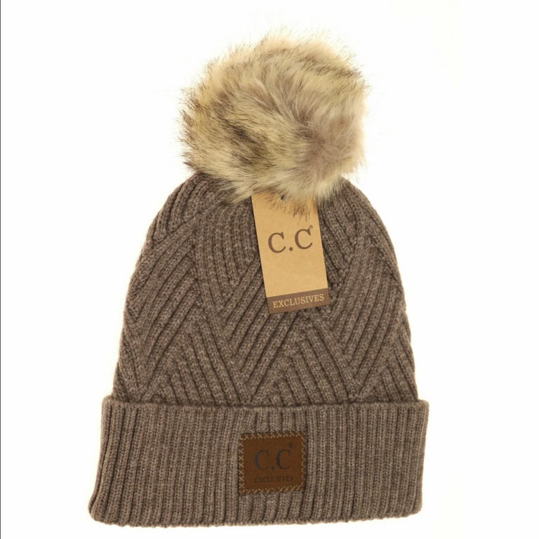 CC CC Knit Pom Pom Beanie