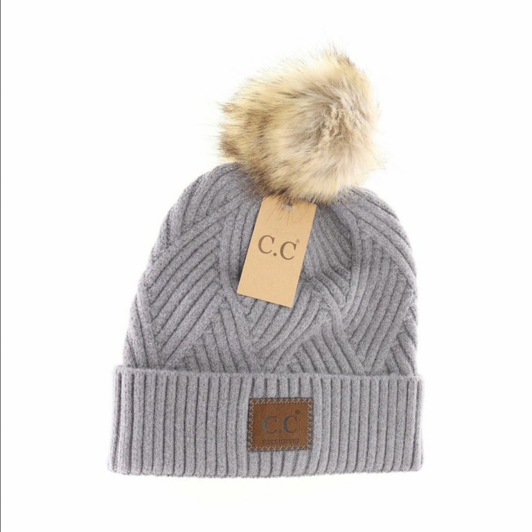 CC CC Knit Pom Pom Beanie