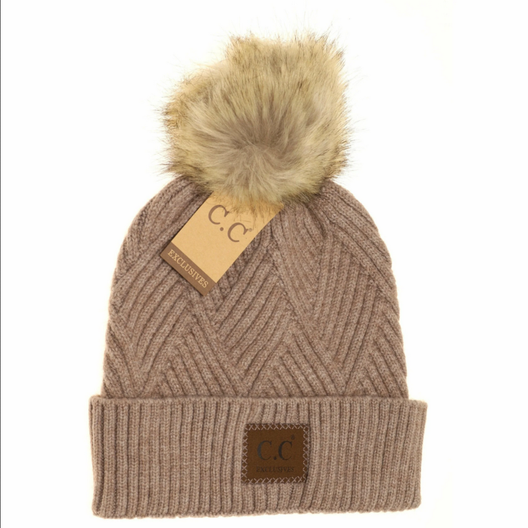 CC CC Knit Pom Pom Beanie