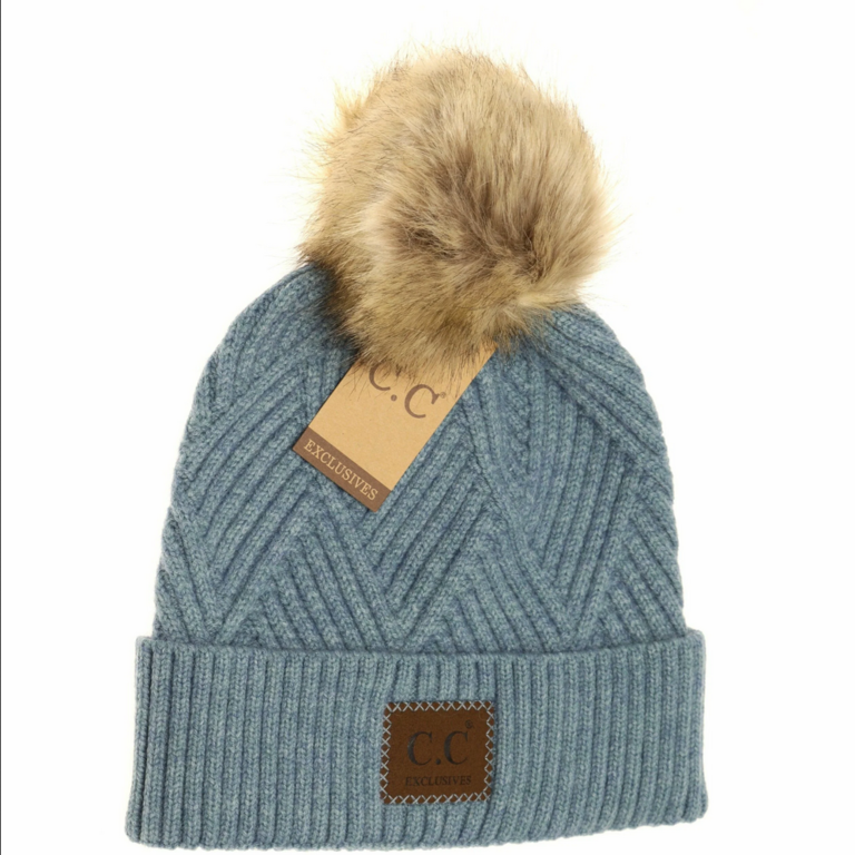 CC CC Knit Pom Pom Beanie