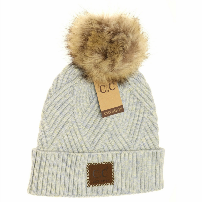 CC CC Knit Pom Pom Beanie