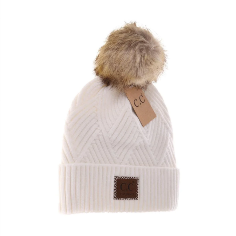 CC CC Knit Pom Pom Beanie