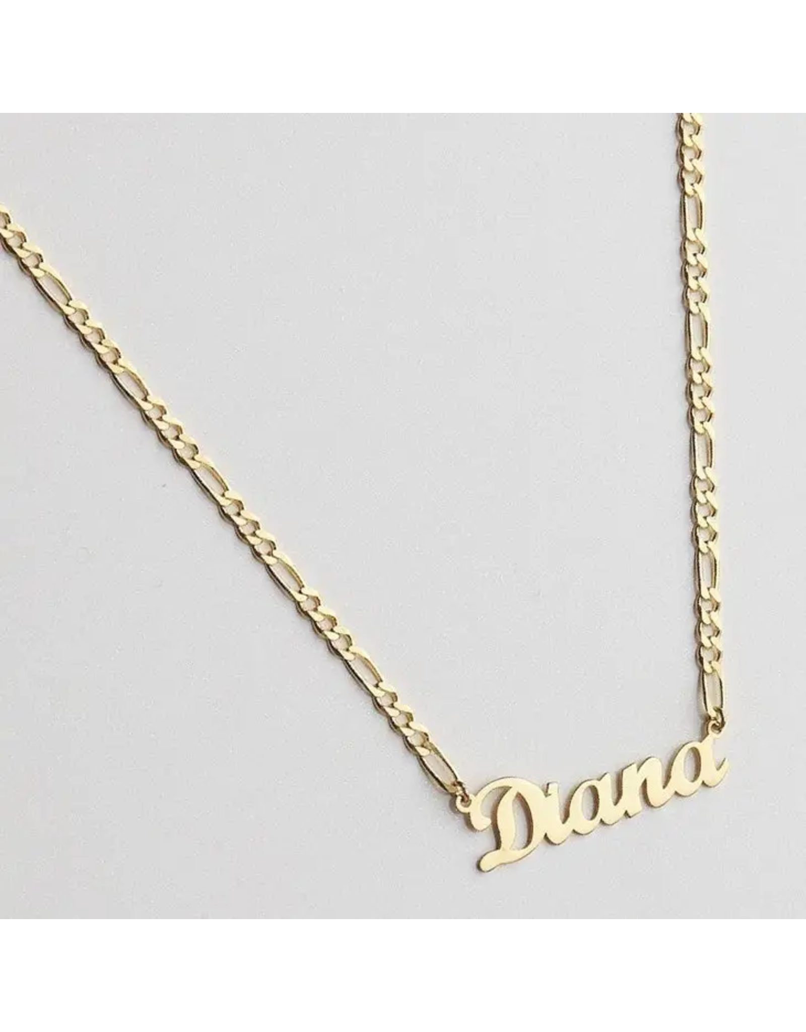 Joy Personalized Figaro Chain Name Necklace