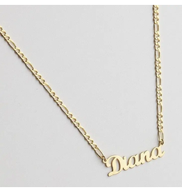 Joy Personalized Figaro Chain Name Necklace