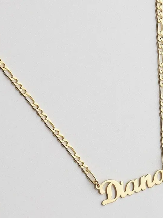 Personalized Figaro Chain Name Necklace Personalized Figaro Chain Name Necklace