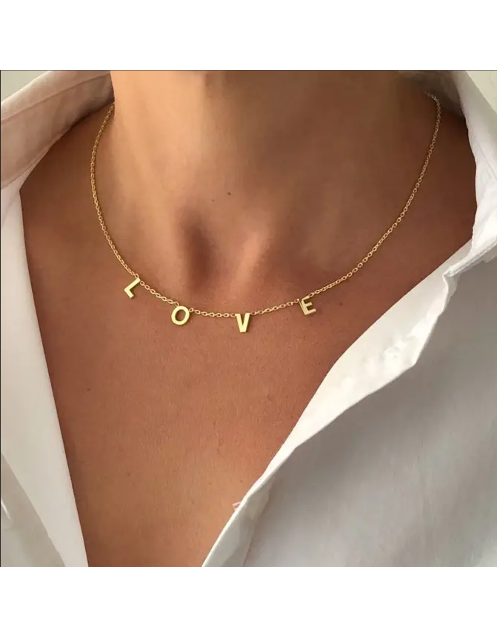 Joy Personalized Custom Initial Name Necklace