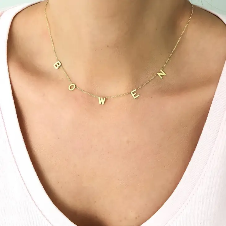 Personalized Custom Initial Name Necklace