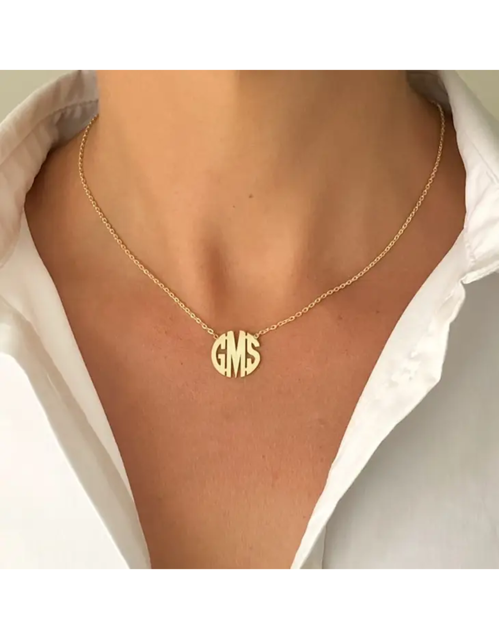 Joy Personalized Custom Monogram Necklace