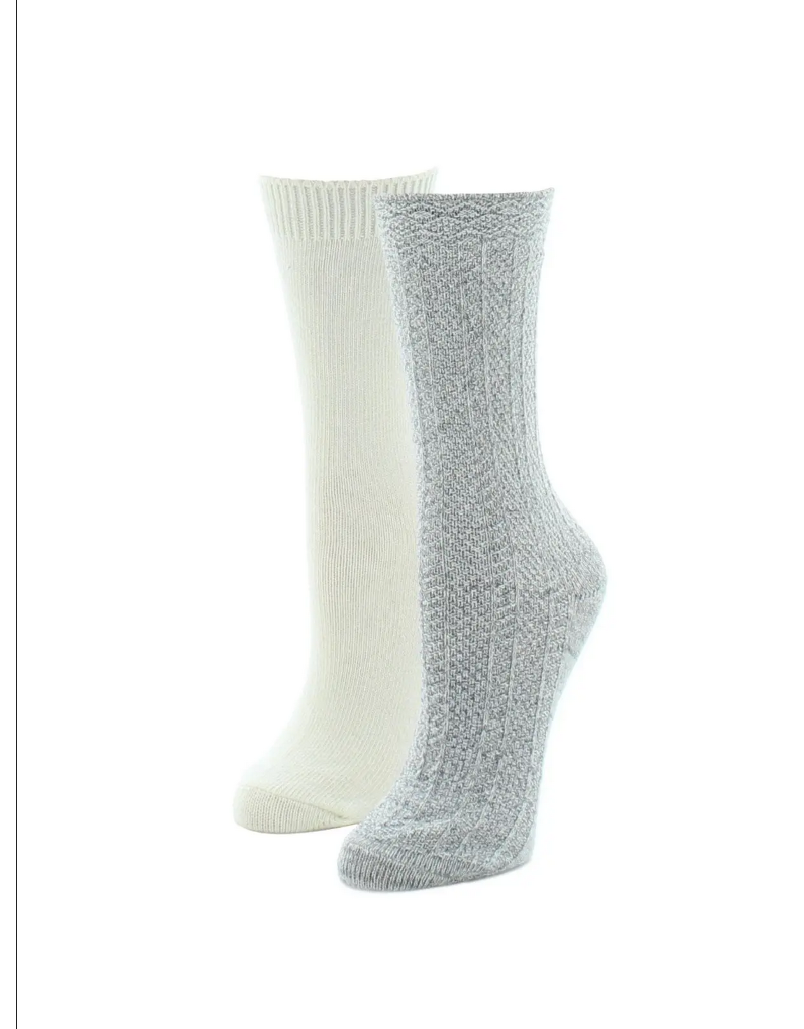 Me Moi Speckled Fuzzy Boot Socks 2-Pack