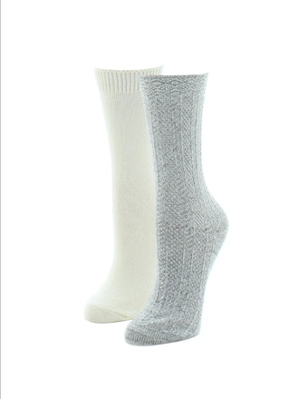 Me Moi Speckled Fuzzy Boot Socks 2-Pack