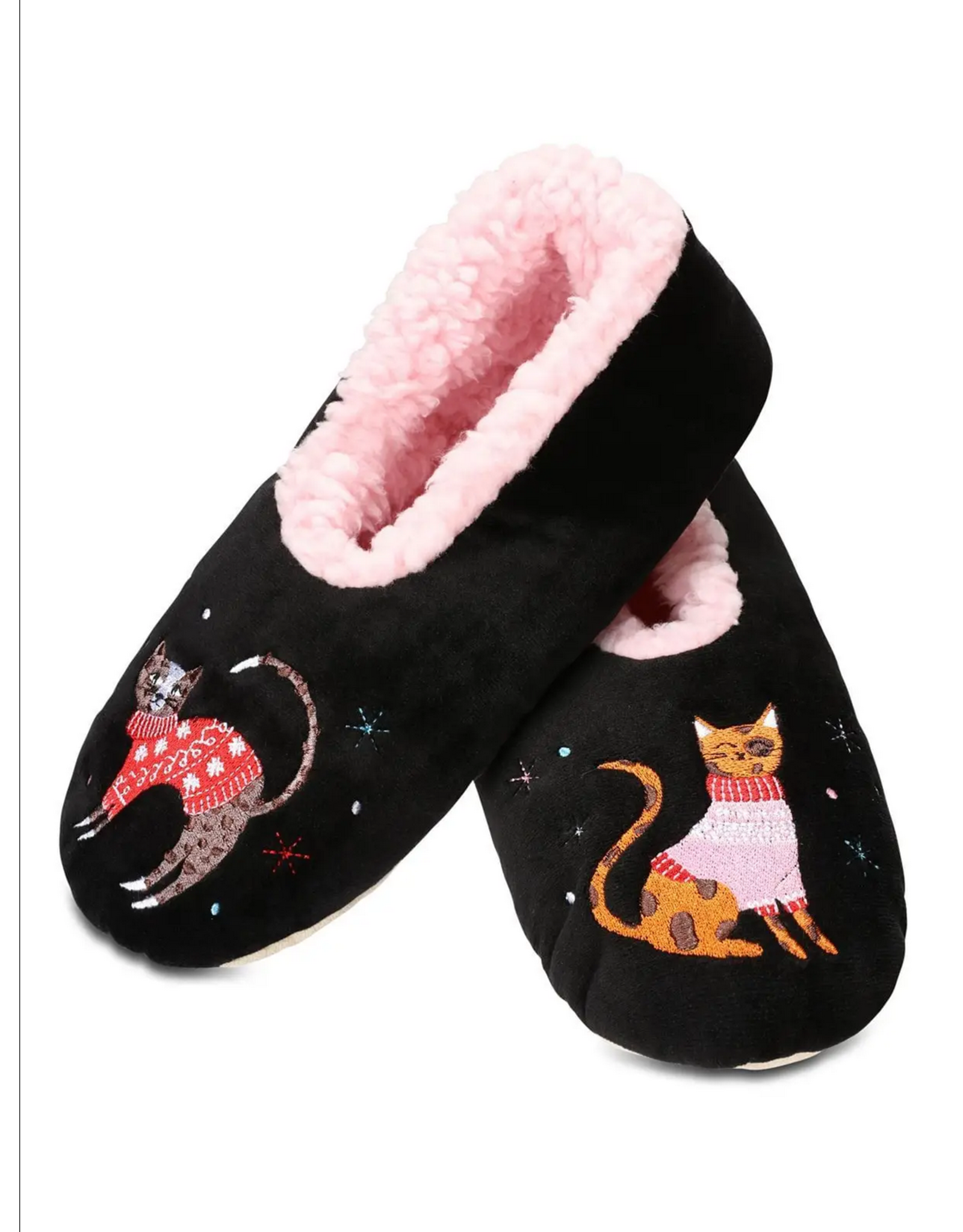 Me Moi Sweater Cats Sherpa Lined Slipper