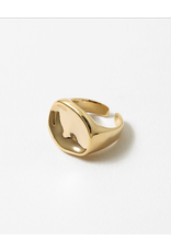 Blue Suede Jewels Chunky Gold Cocktail Ring