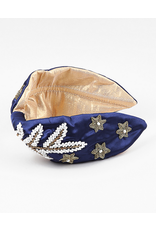 Blue Suede Jewels Navy Beaded Headband