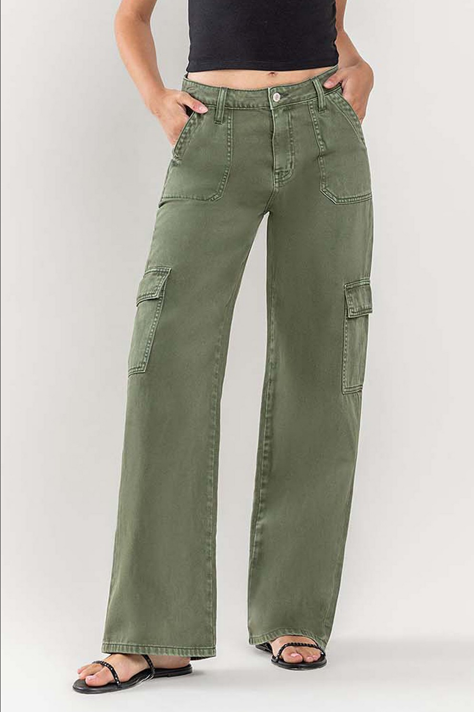Wide Leg Cargo Utility Pants from Vervet by Flying Monkey
