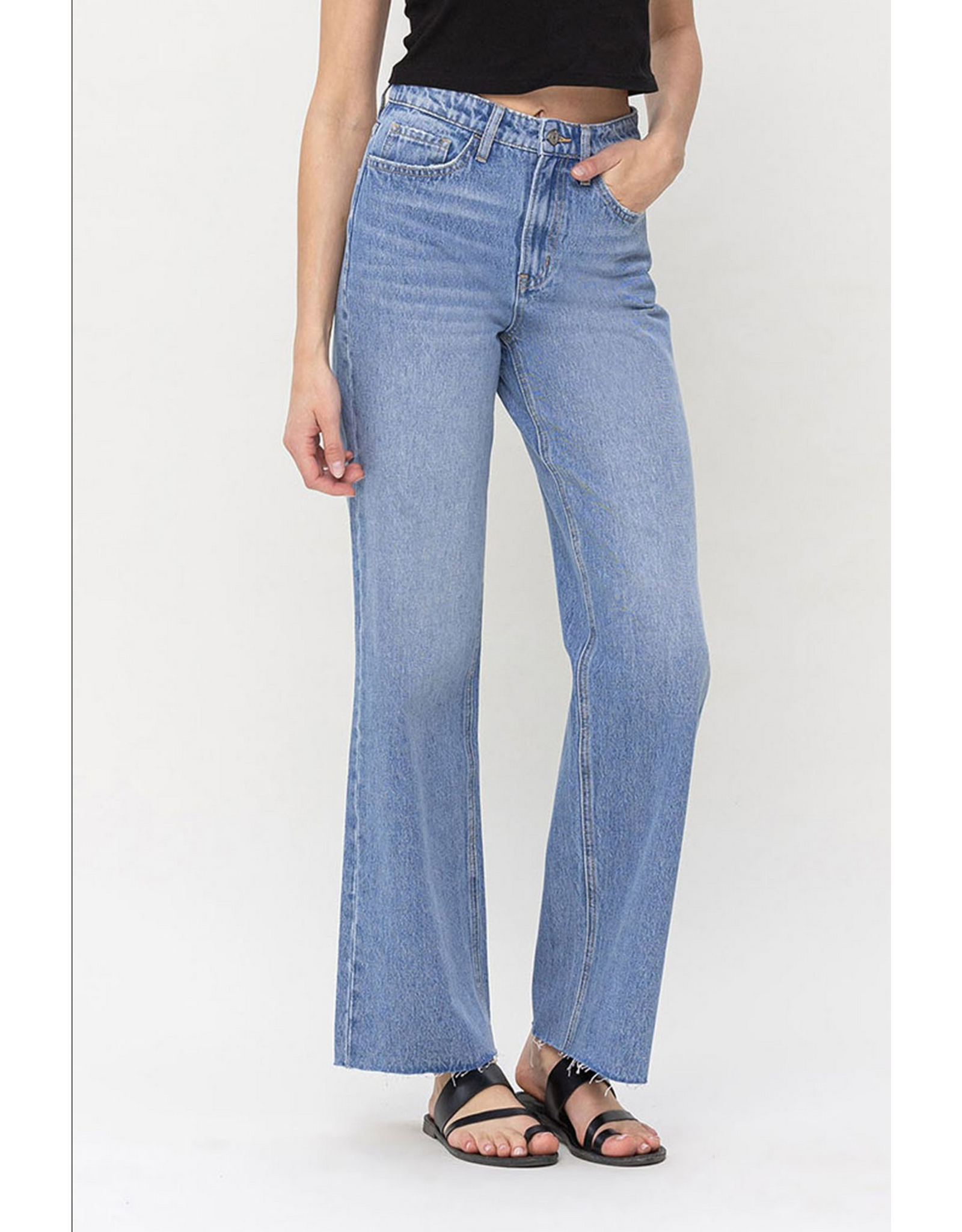 90's Super High Rise Loose Fit Jeans from Vervet by Flying Monkey