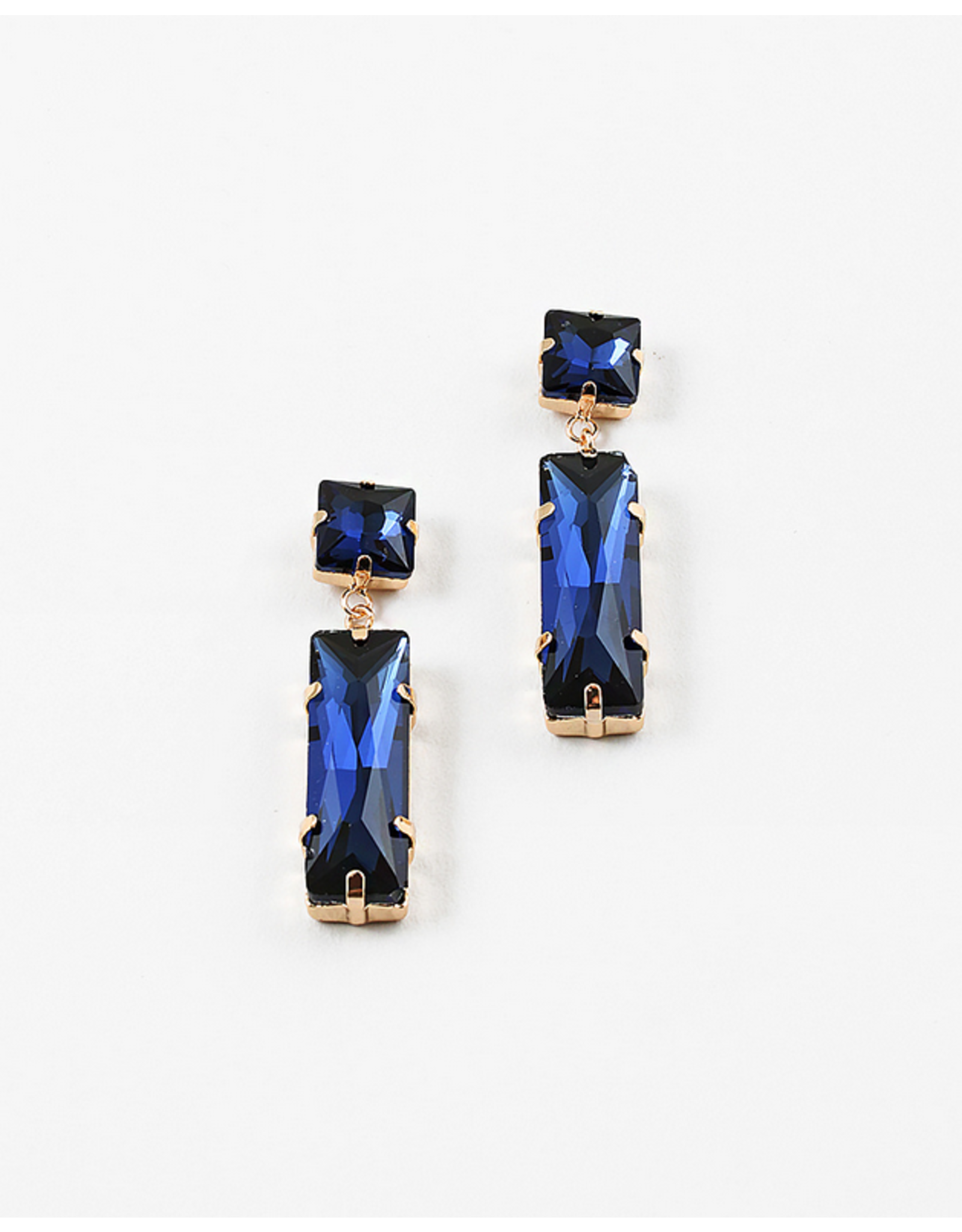 Blue Suede Jewels Crystal Drop Earrings