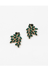 Blue Suede Jewels Emerald Statement Earrings