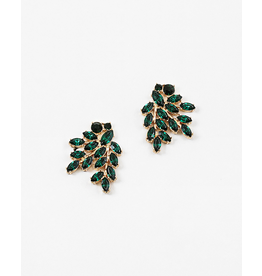 Blue Suede Jewels Emerald Statement Earrings