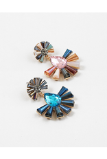 Blue Suede Jewels Crystal Statement Earrings