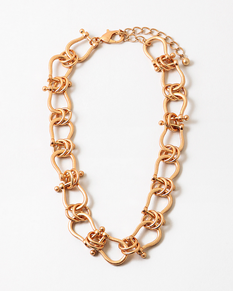 Blue Suede Jewels Vintage Gold Horse Bit Necklace