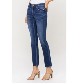 Flying Monkey Mid Rise Slim Straight Ankle Jeans