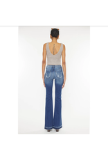 Kancan High Rise Flare Jeans with Side Detail