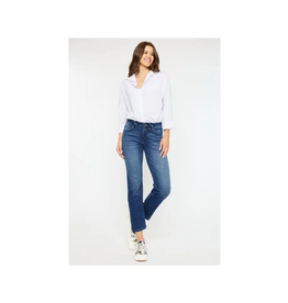 Kancan Mid Rise Slim Straight Cropped Jeans