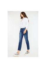 Kancan Mid Rise Slim Straight Cropped Jeans