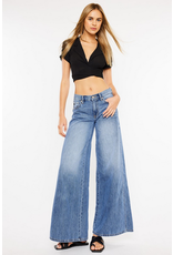 Kancan Mid Rise Super Wide Leg Jeans