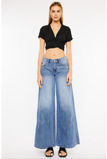 Kancan Mid Rise Super Wide Leg Jeans