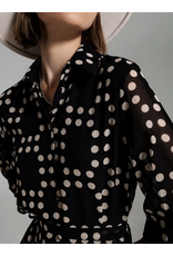 Q2 Fit & Flare Polka Dot Dress